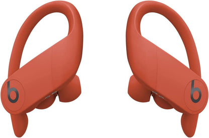 Power Pro Wireless Earbuds - Apple H1 Headphone Chip, Class 1 Bluetooth Headphones, 9 Hours of Listening Time, Sweat Resistant, Built-In Microphone - Lava Red