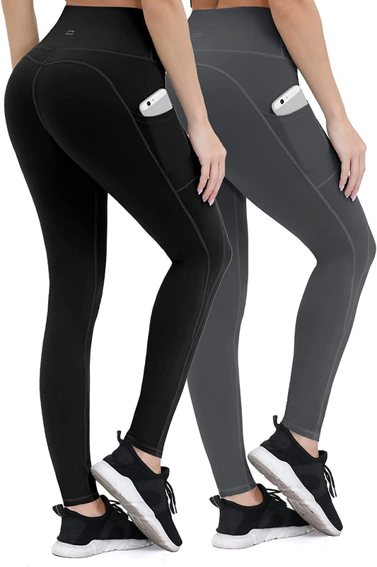 "Ultimate Anti-Nail Leggings for Women: Non-See-Through Yoga Pants with Convenient Phone Pockets & Tummy Control - Perfect Full-Length/Capri Tights!"